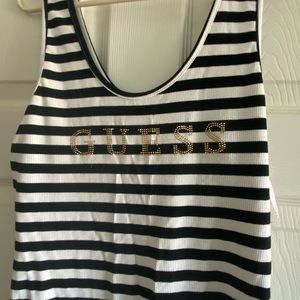 Guess black and white maxi dress